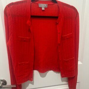 J. Crew Cashmere Red Women's Cardigan